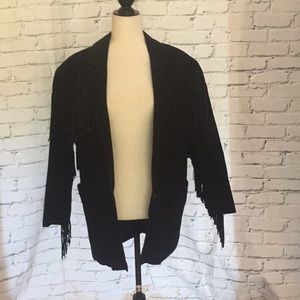 Vintage Late 80’s Leather Fringed Jacket